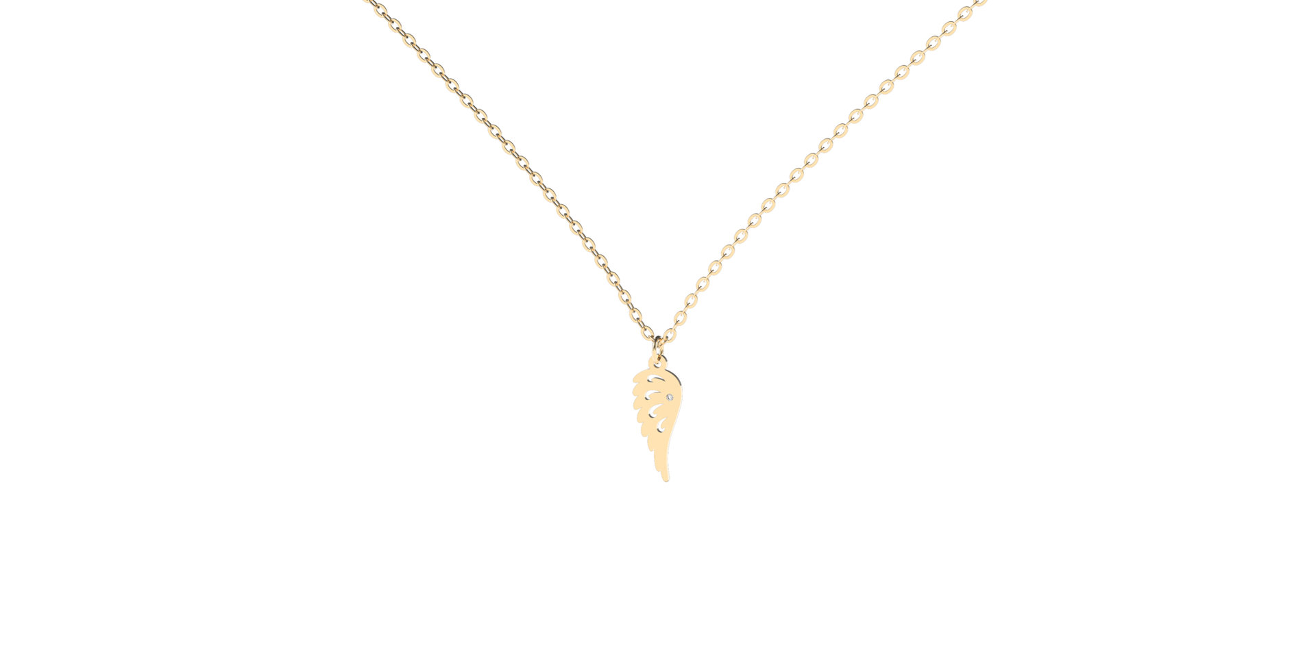 Náhrdelník s diamantom Diamond Wing