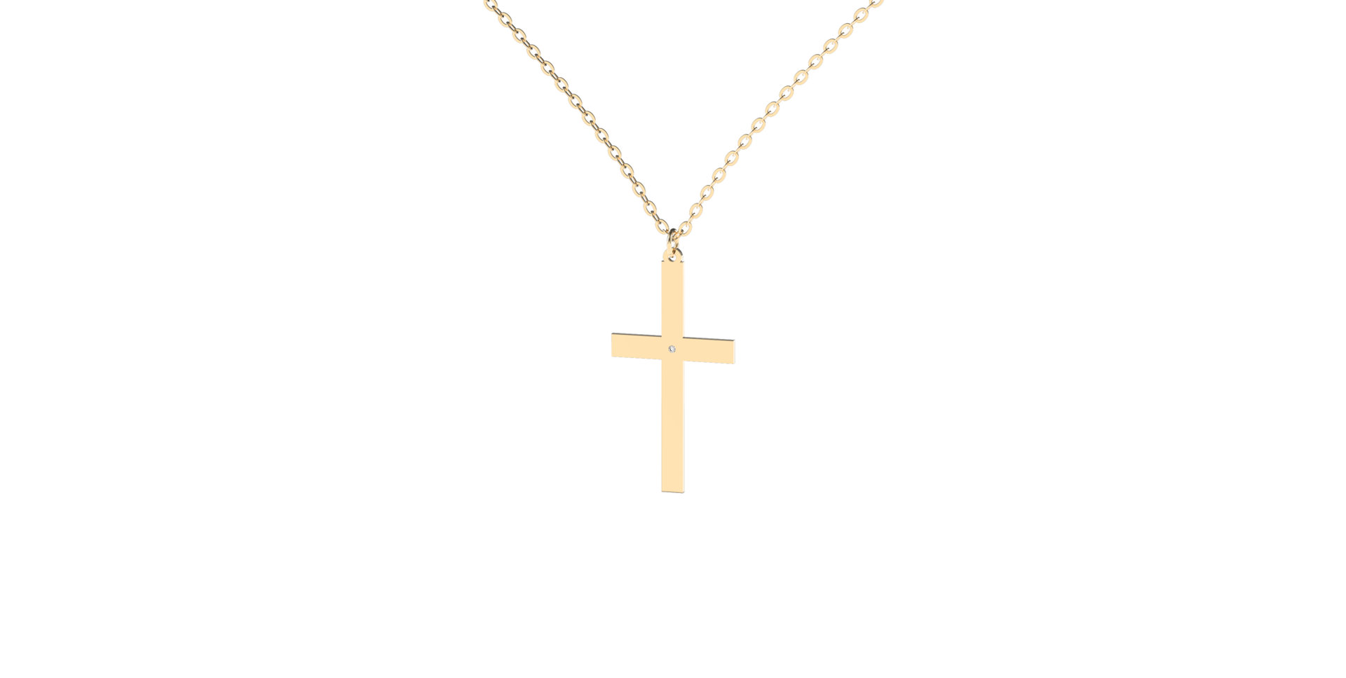Náhrdelník s diamantom Cross
