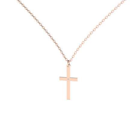Náhrdelník s diamantom Little Cross