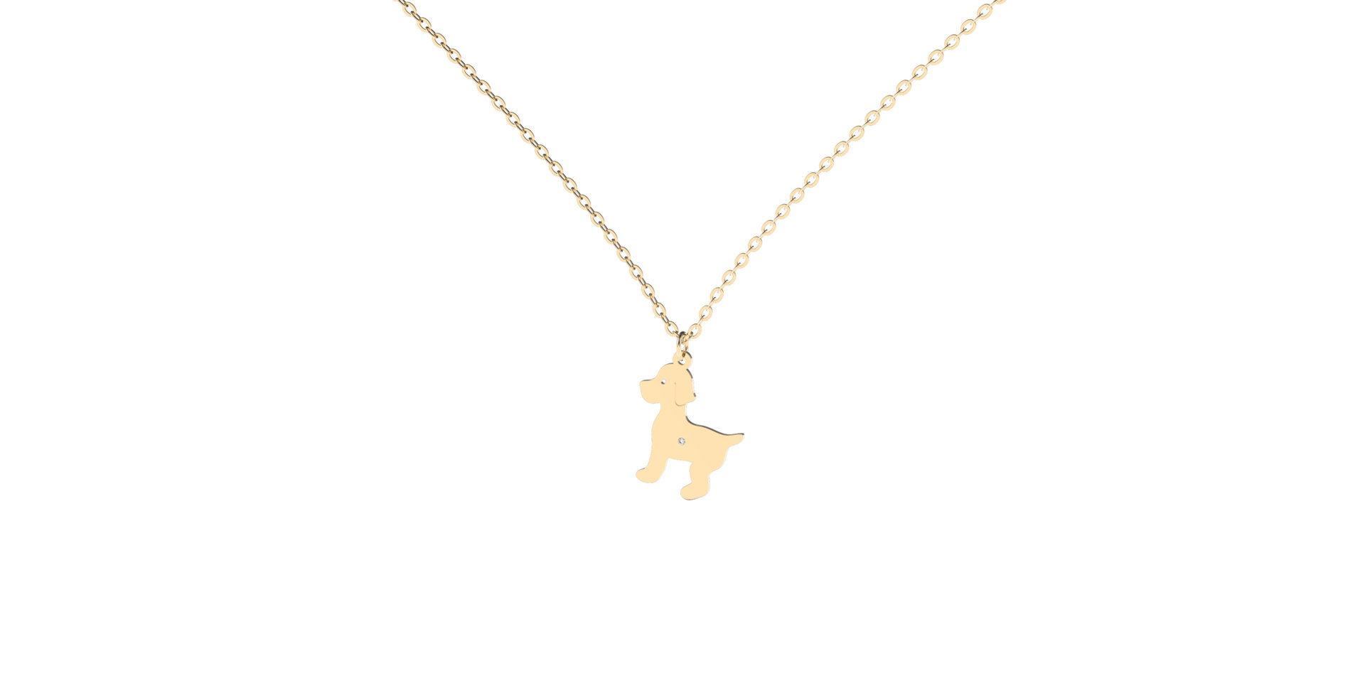 Náhrdelník s diamantom Puppy