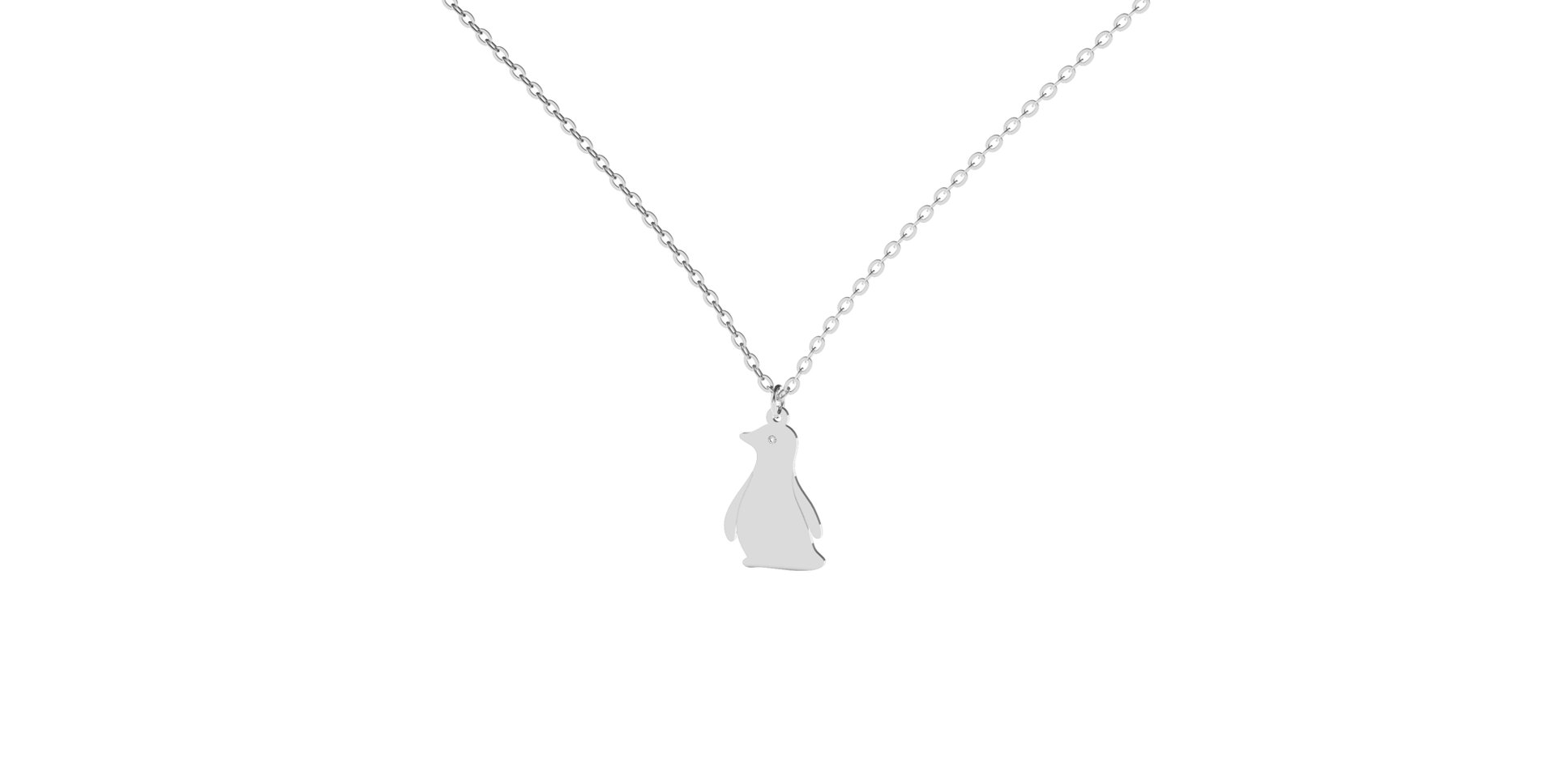 Náhrdelník s diamantom Penguin