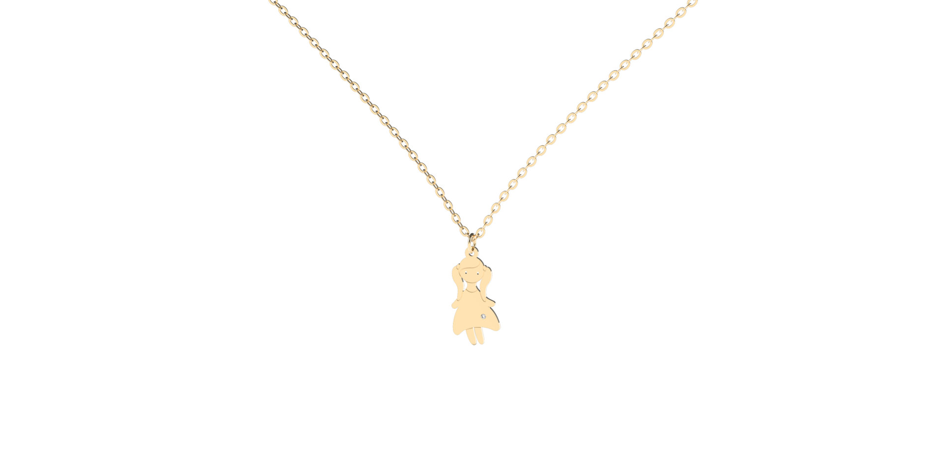 Náhrdelník s diamantom Girl