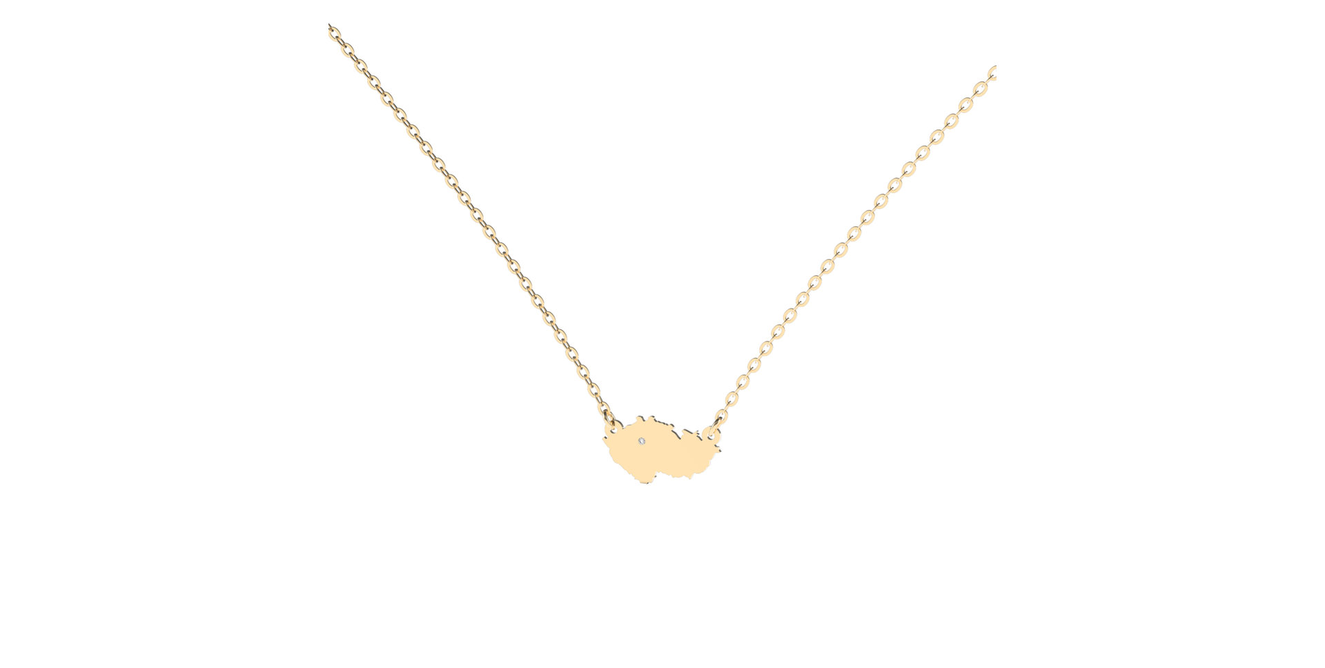 Náhrdelník s diamantom My Home