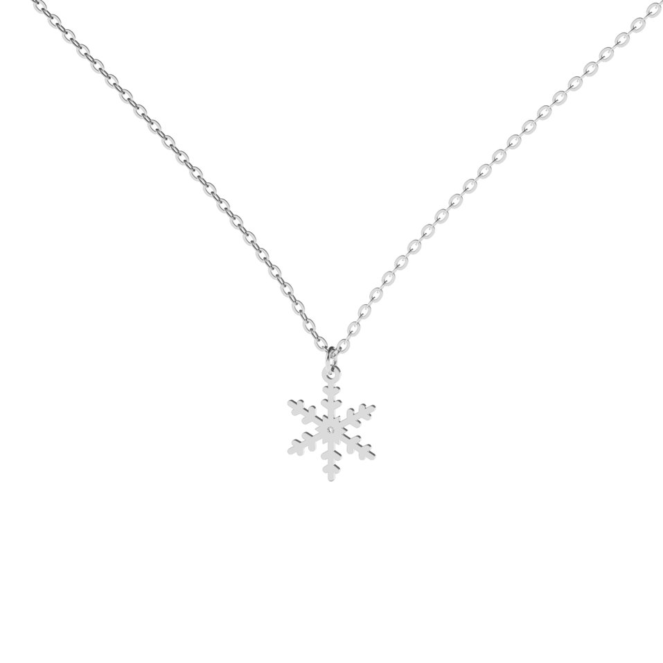 Náhrdelník s diamantom Little Snowflake