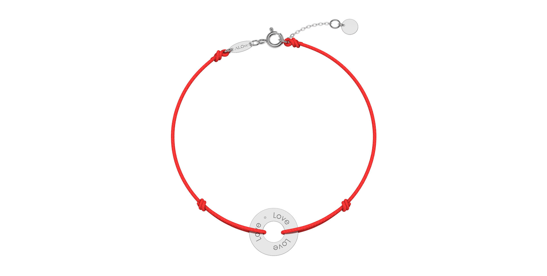 Diamantový náramok so šnúrkou Love Circle