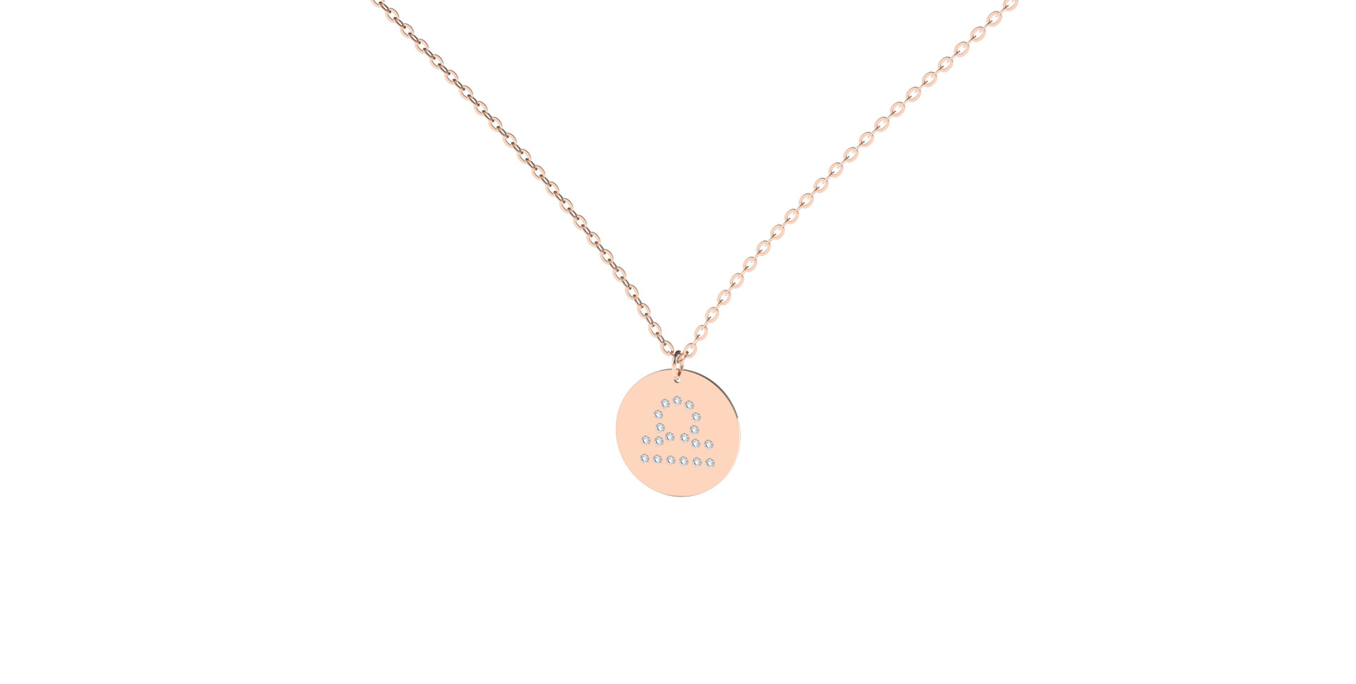 Náhrdelník s diamantmi Libra