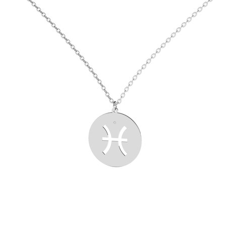Náhrdelník s diamantom Pisces