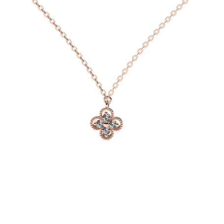 Náhrdelník s diamantmi Lucky Clover
