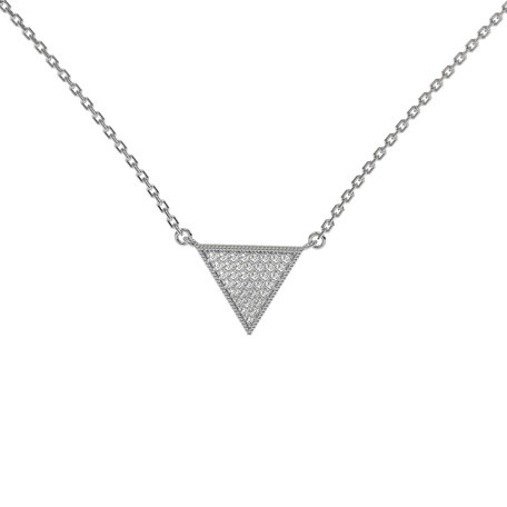 Náhrdelník s diamantmi Sparkling Triangle