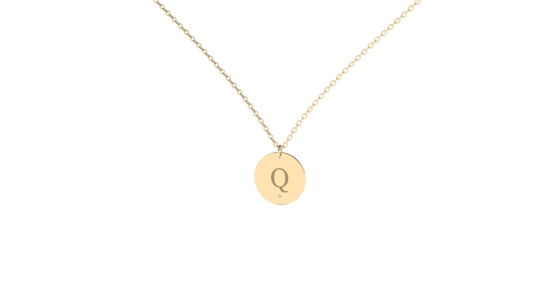 Náhrdelník s diamantom Big Coins Q