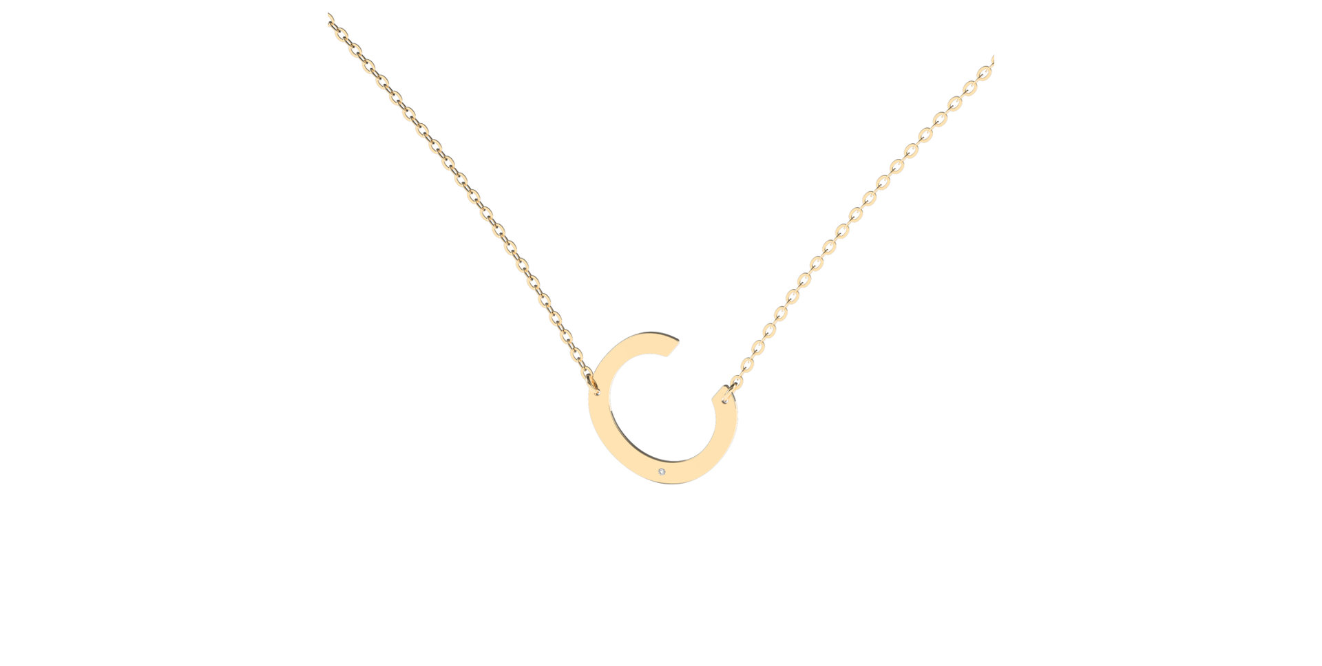 Náhrdelník s diamantom Big Line C