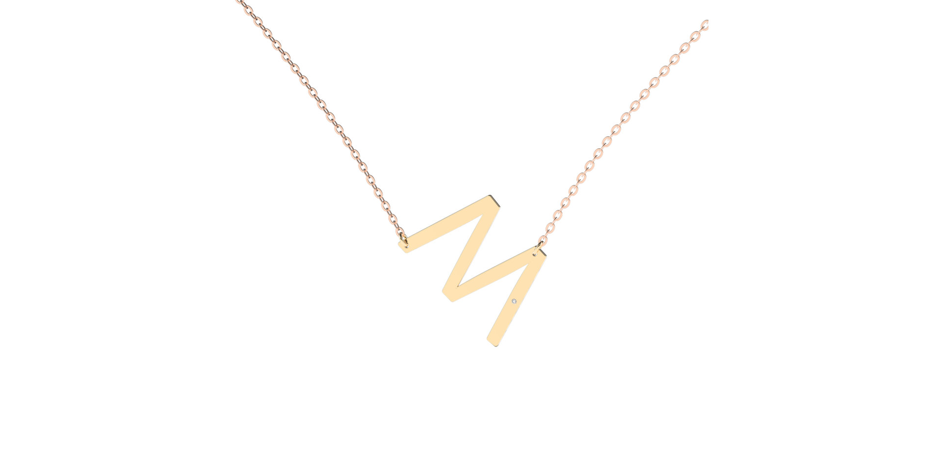 Náhrdelník s diamantom Big Line M