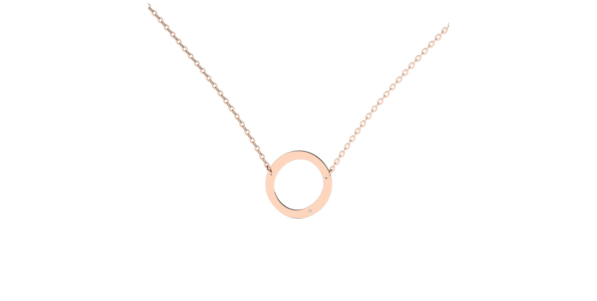 Náhrdelník s diamantom Big Line O