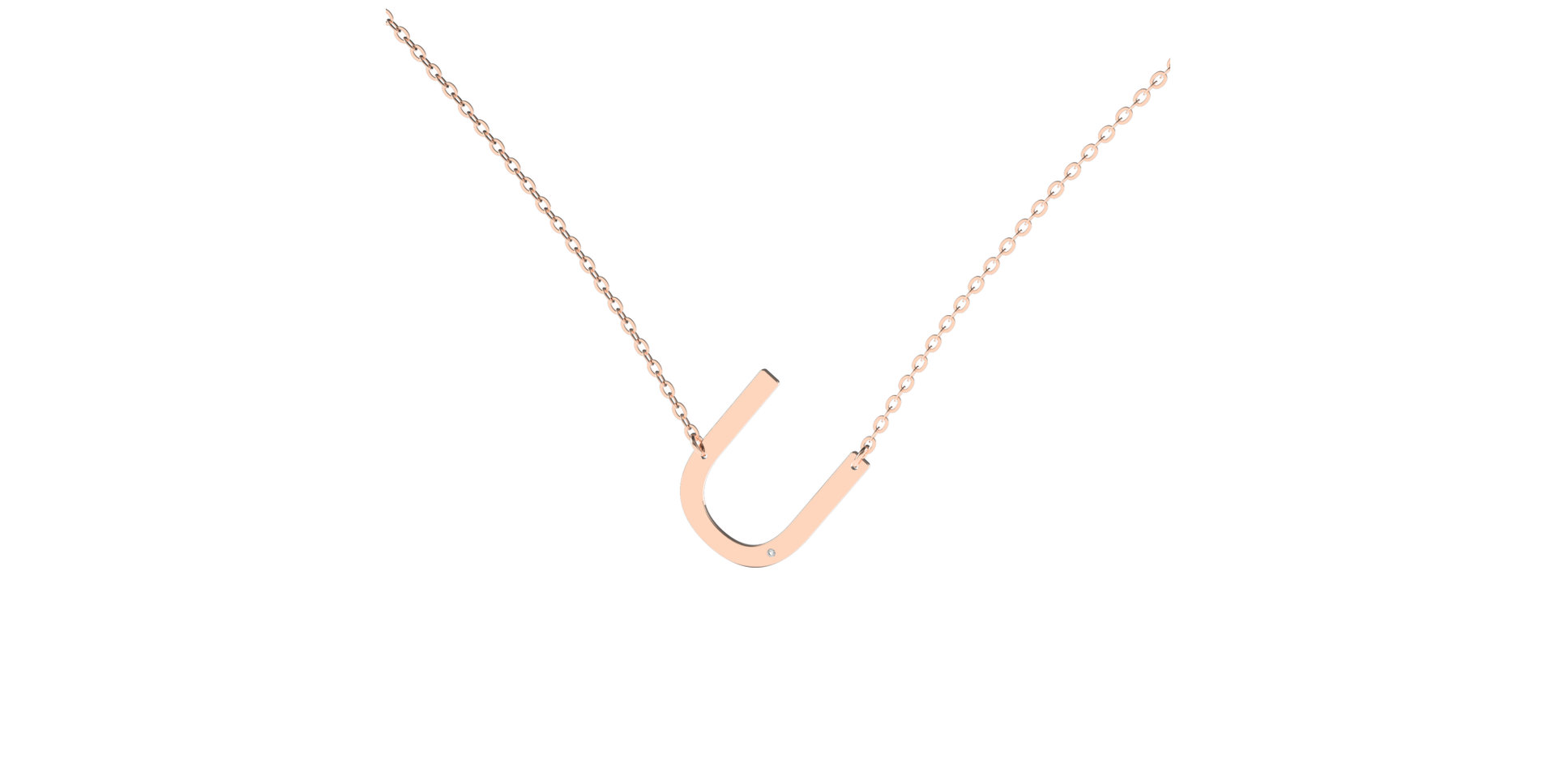 Náhrdelník s diamantom Big Line U