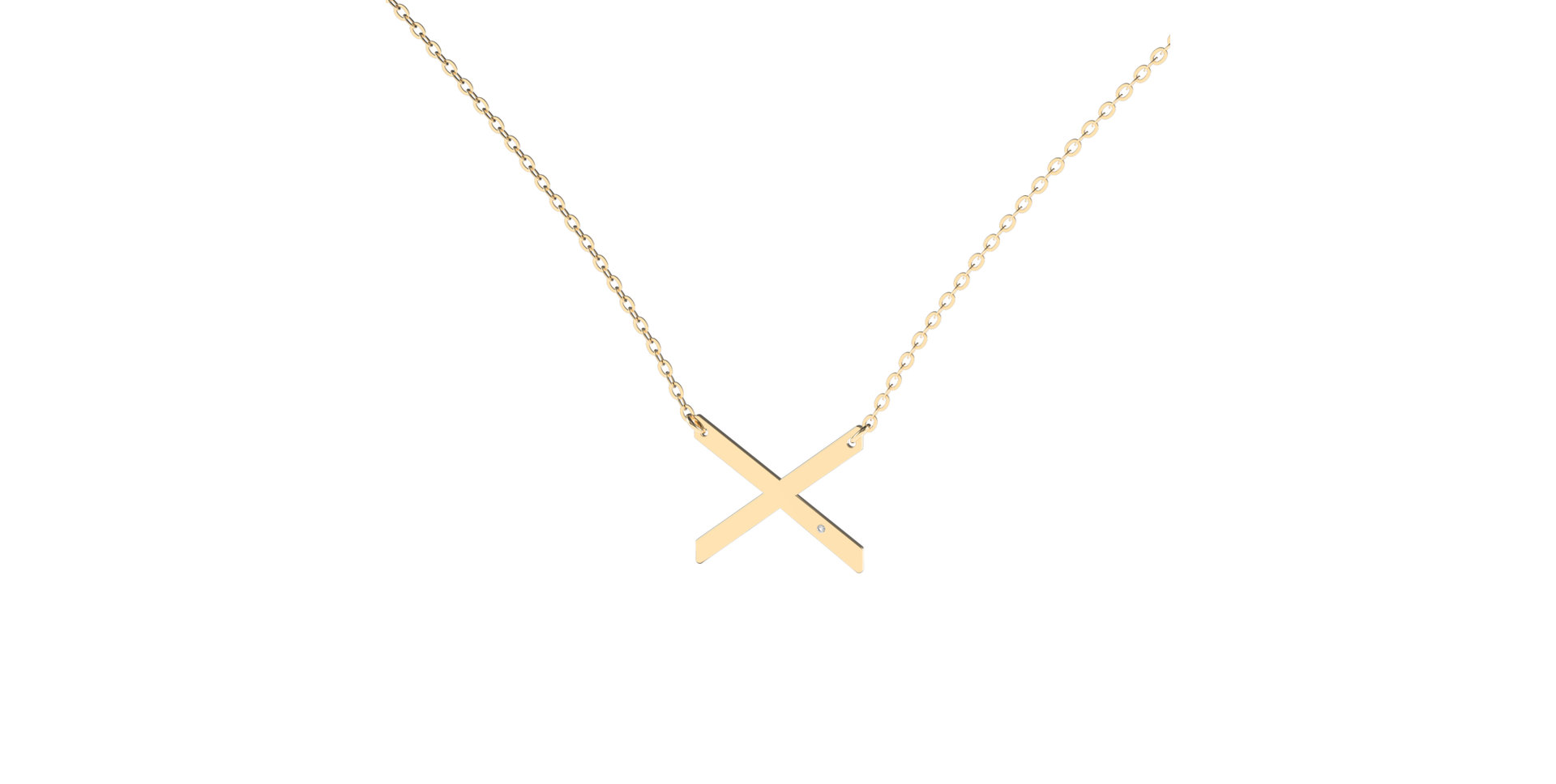 Náhrdelník s diamantom Big Line X