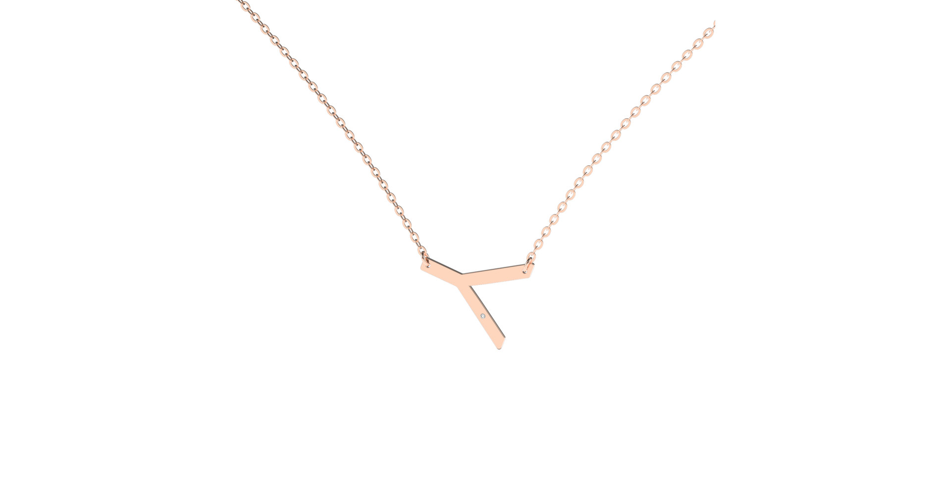 Náhrdelník s diamantom Big Line Y