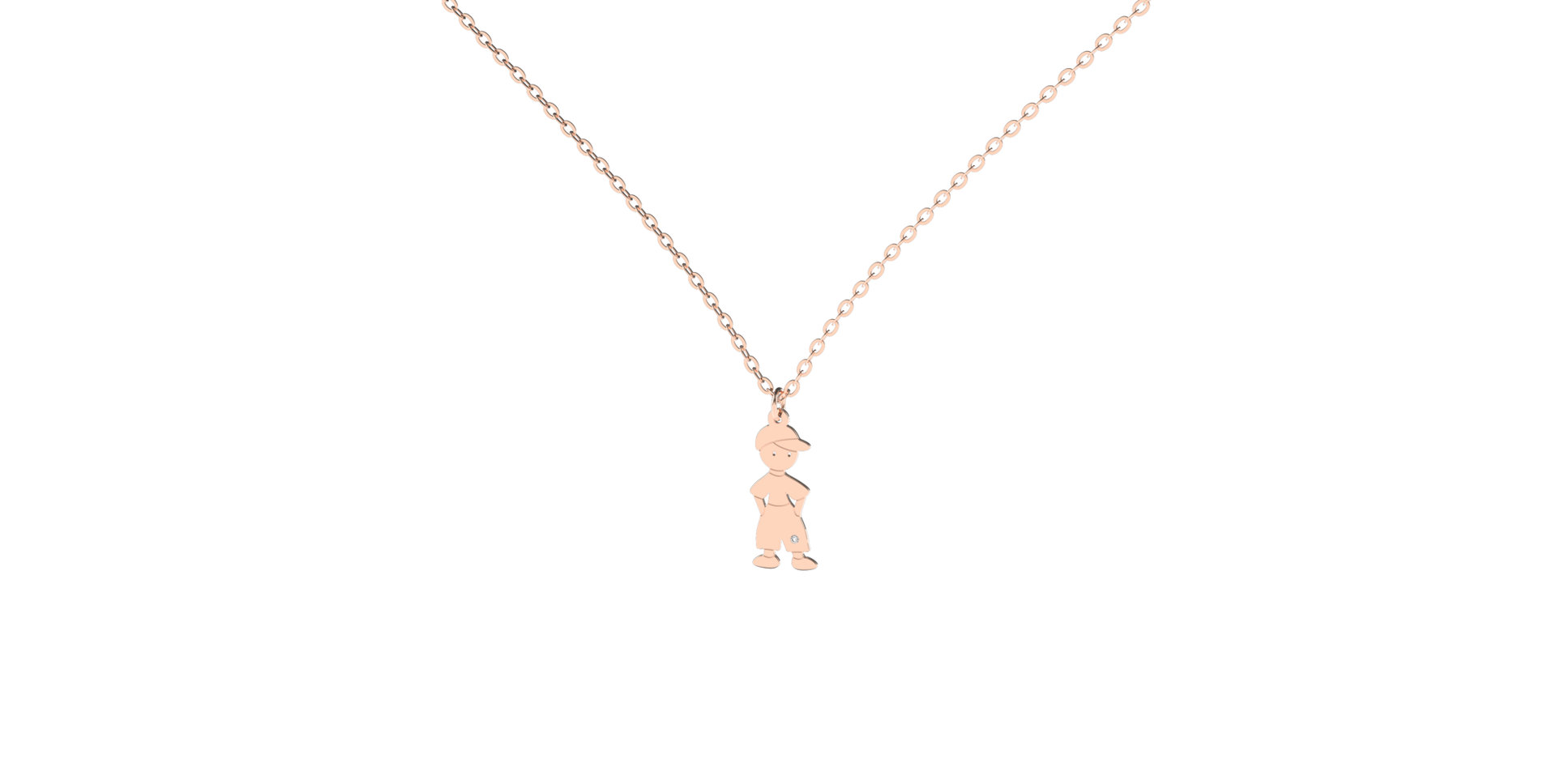 Náhrdelník s diamantom Boy