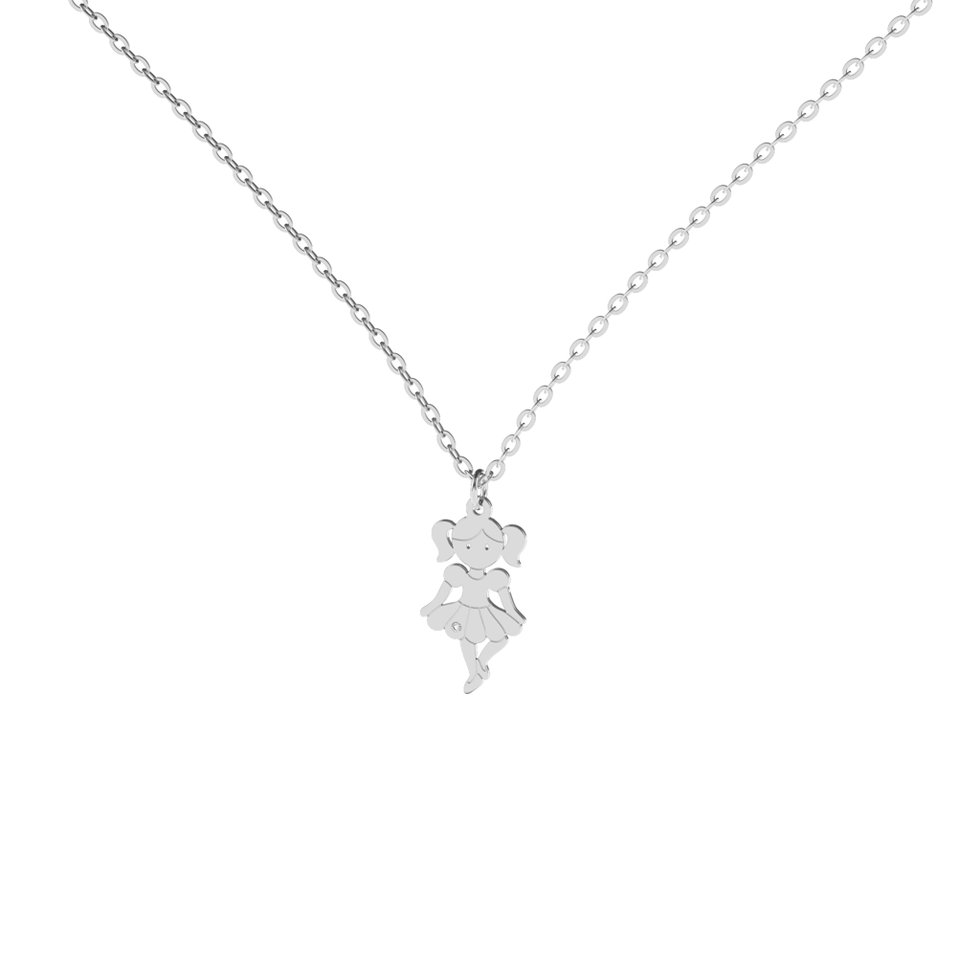 Náhrdelník s diamantom Girl