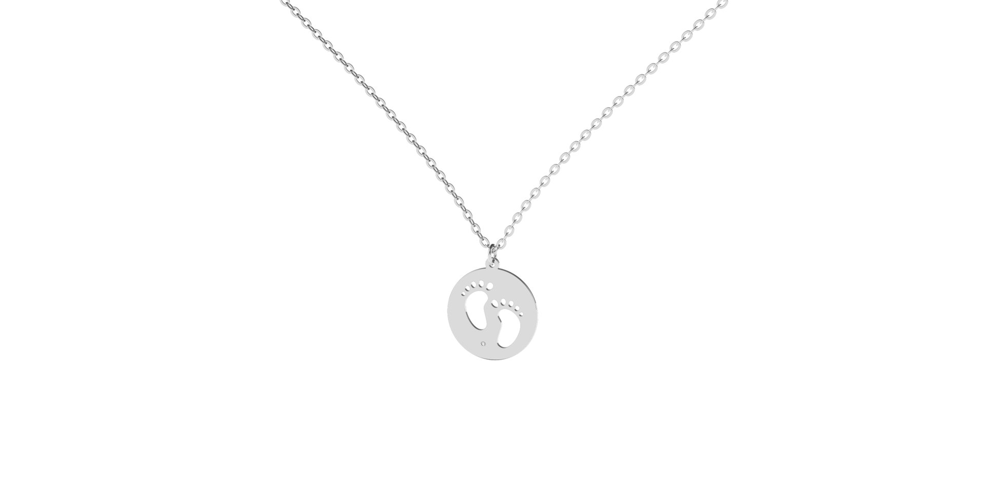 Náhrdelník s diamantom Happy Feet