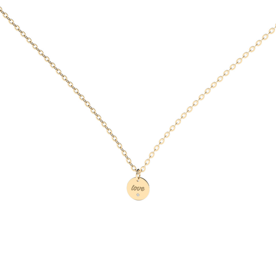 Náhrdelník s diamantom Love Circle