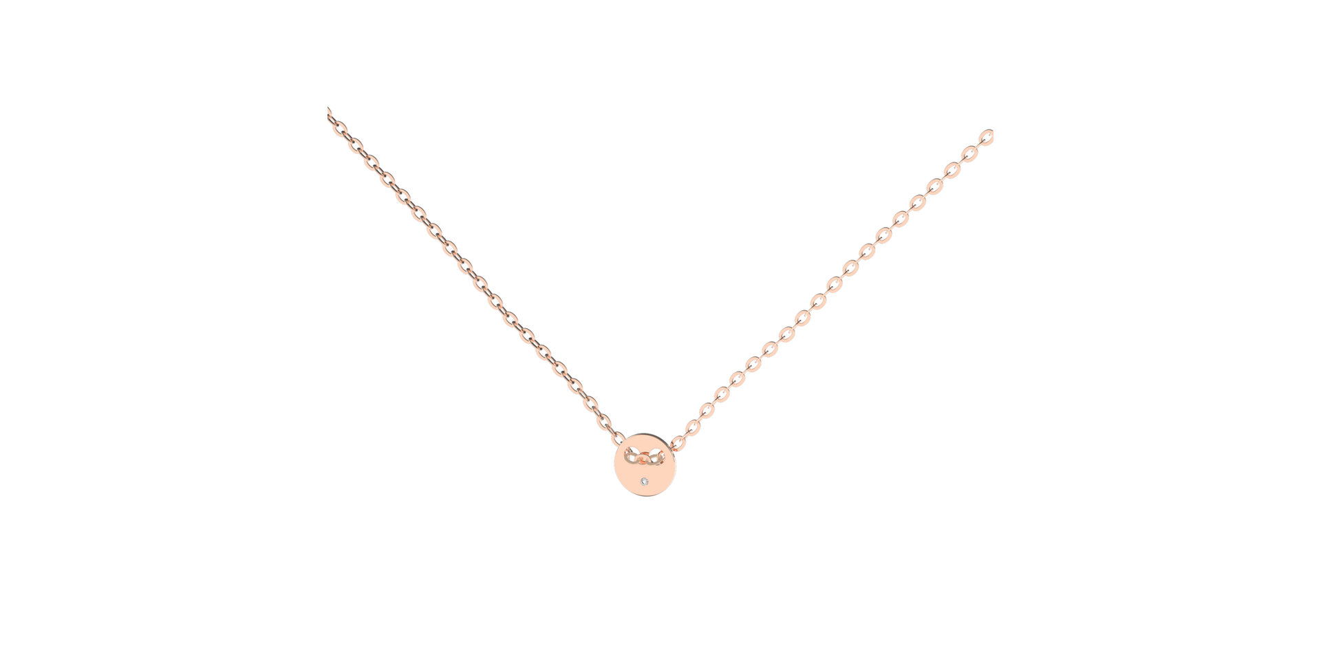 Náhrdelník s diamantom Minimalism