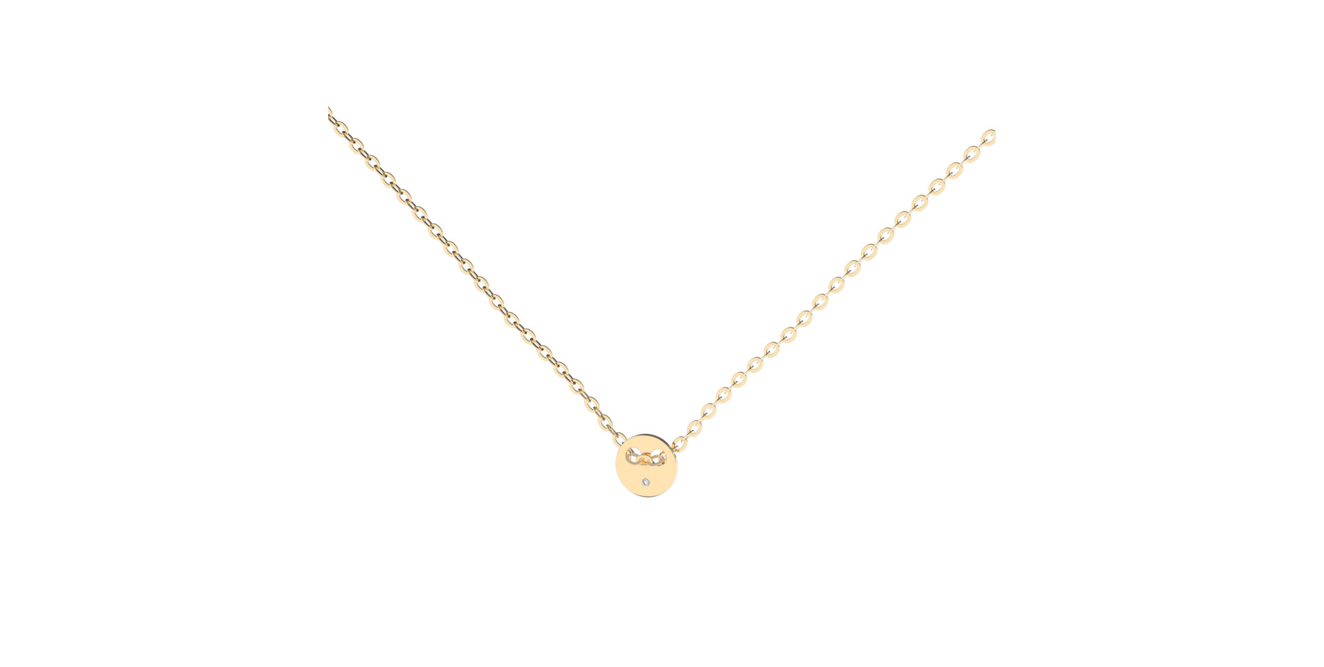 Náhrdelník s diamantom Minimalism