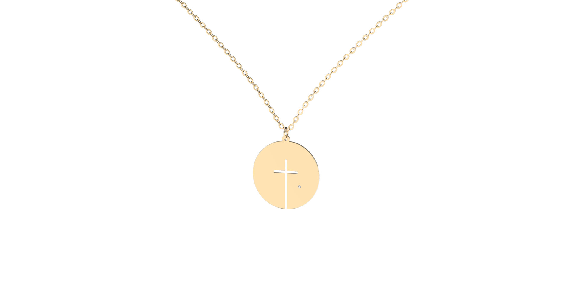 Náhrdelník s diamantom Cross