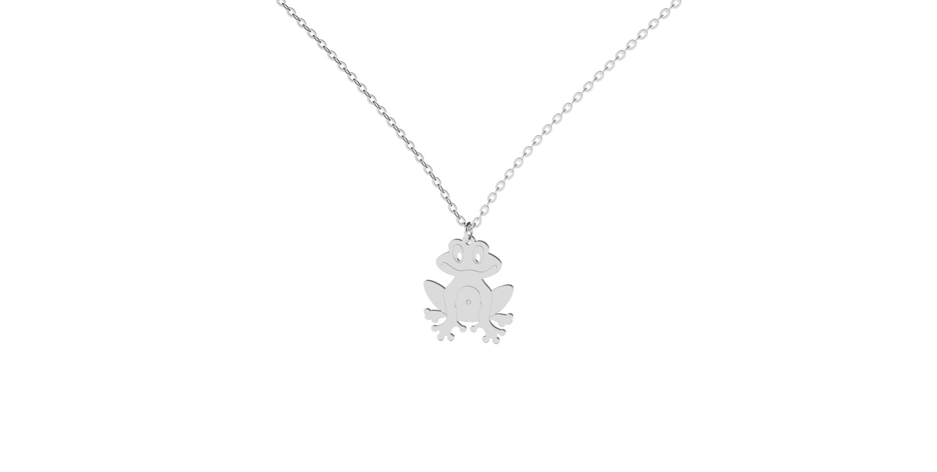 Náhrdelník s diamantom Frog