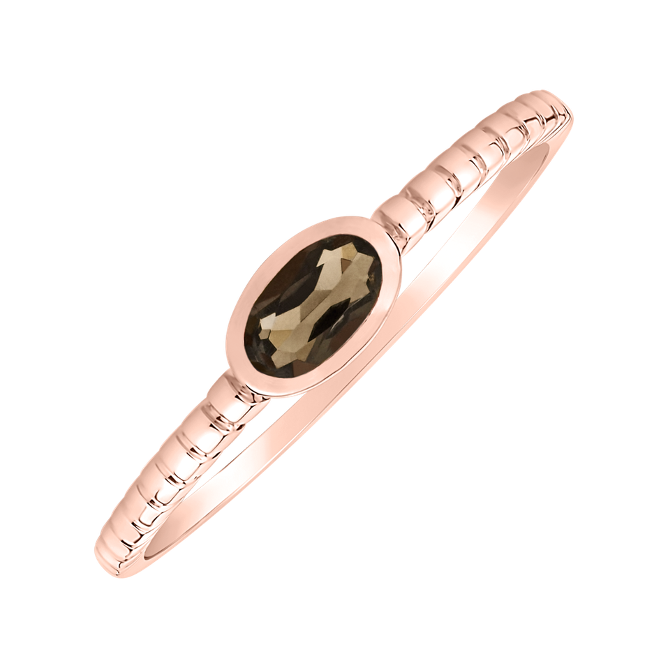 Prsteň so smoky quartzom Bonbon