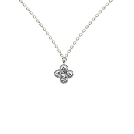 Náhrdelník s diamantmi Lucky Clover