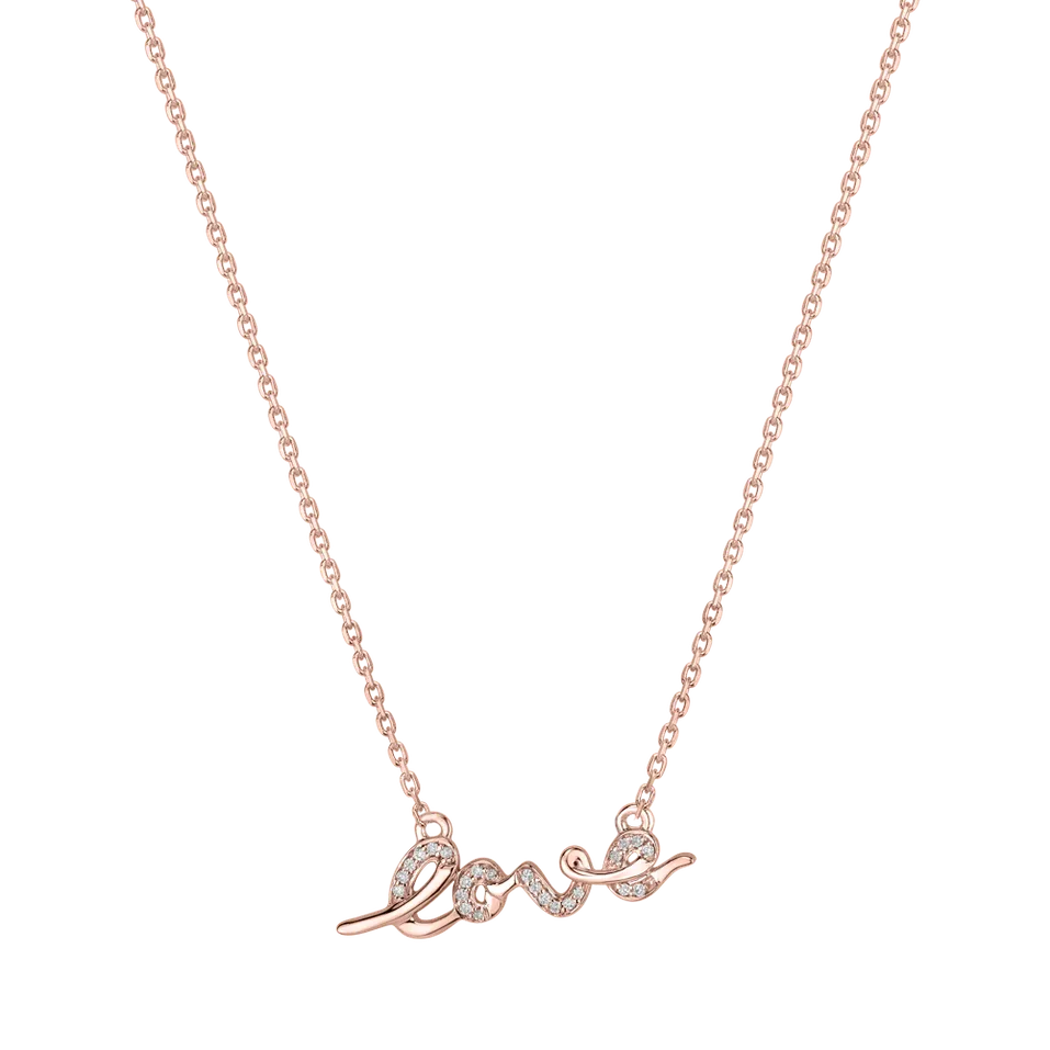 Náhrdelník s diamantmi Tender Love