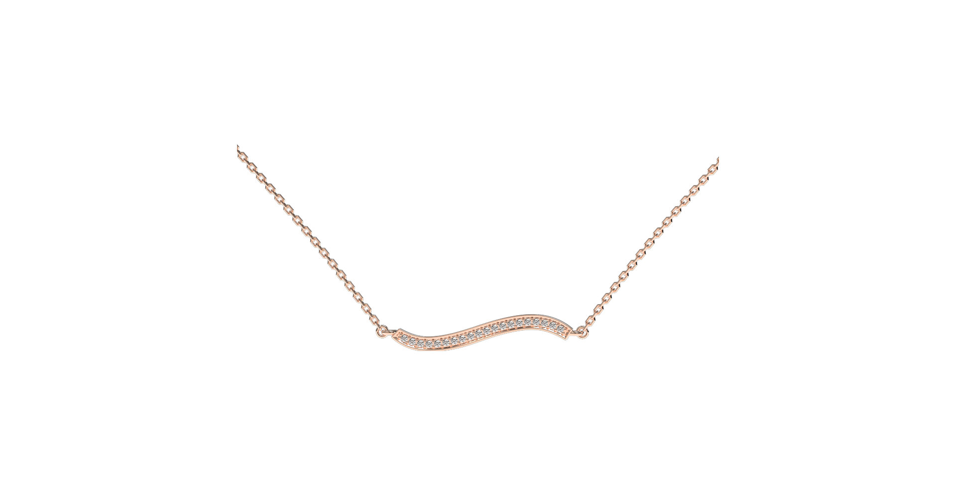 Náhrdelník s diamantmi Wave