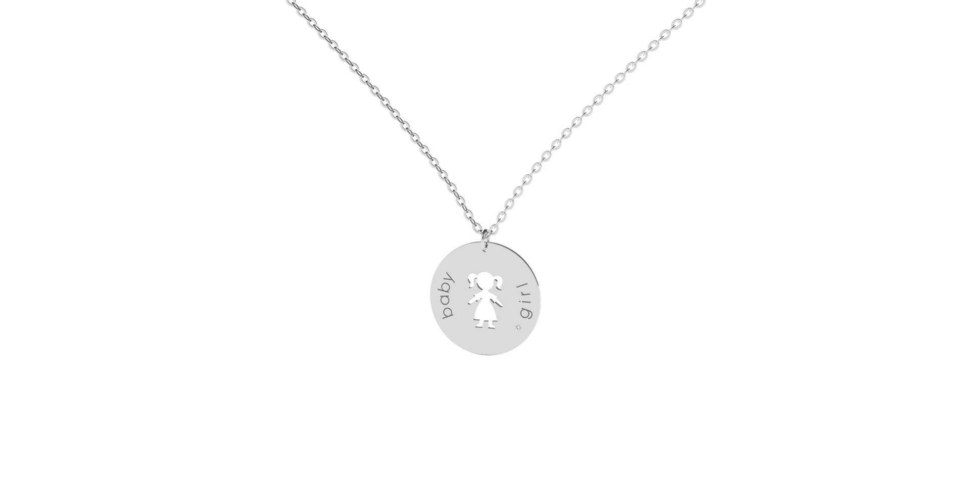 Náhrdelník s diamantom Baby Girl