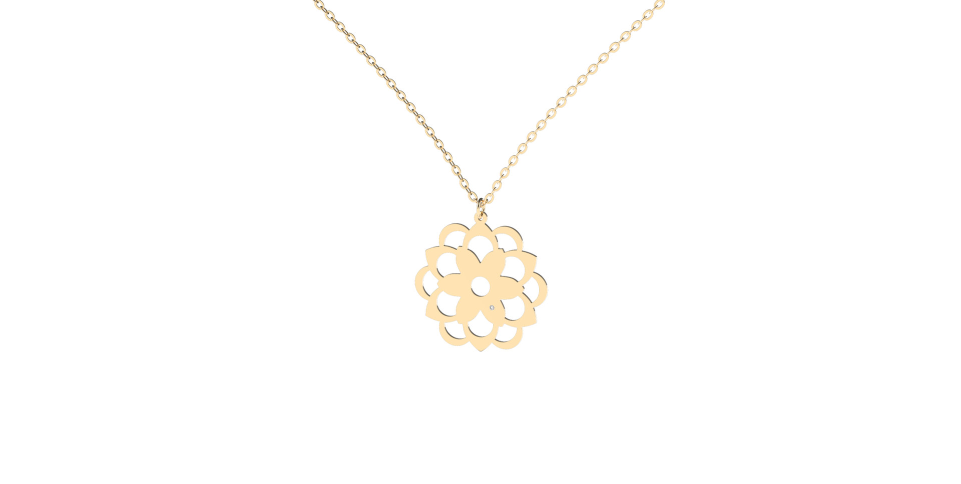 Náhrdelník s diamantom Blossom