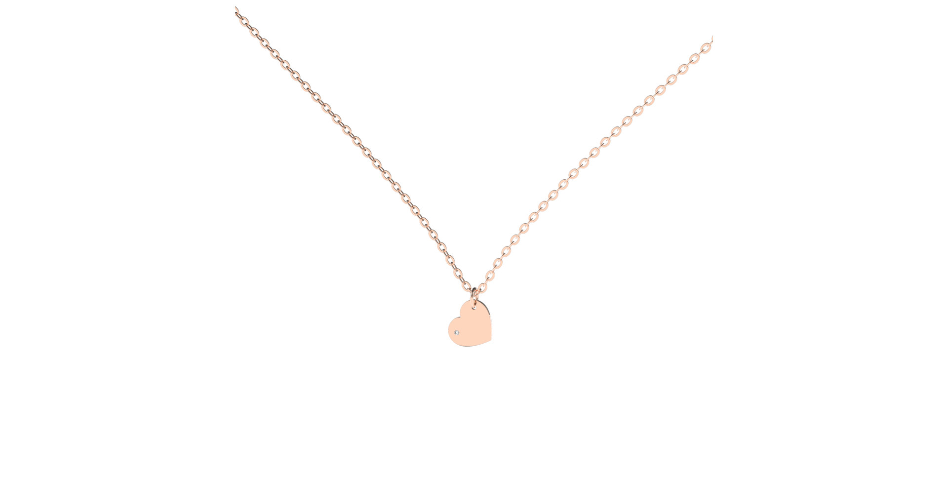 Náhrdelník s diamantom Precious Heart