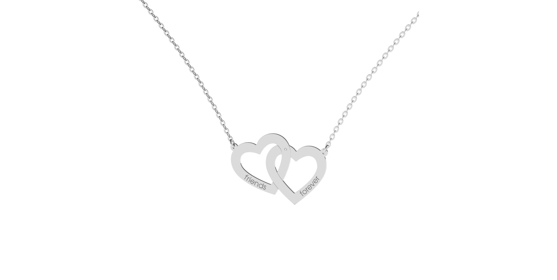 Náhrdelník s diamantom Friends Forever