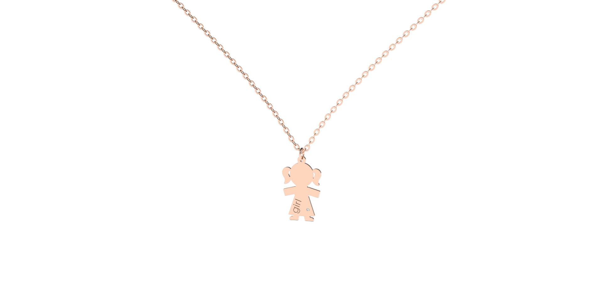 Náhrdelník s diamantom Girl