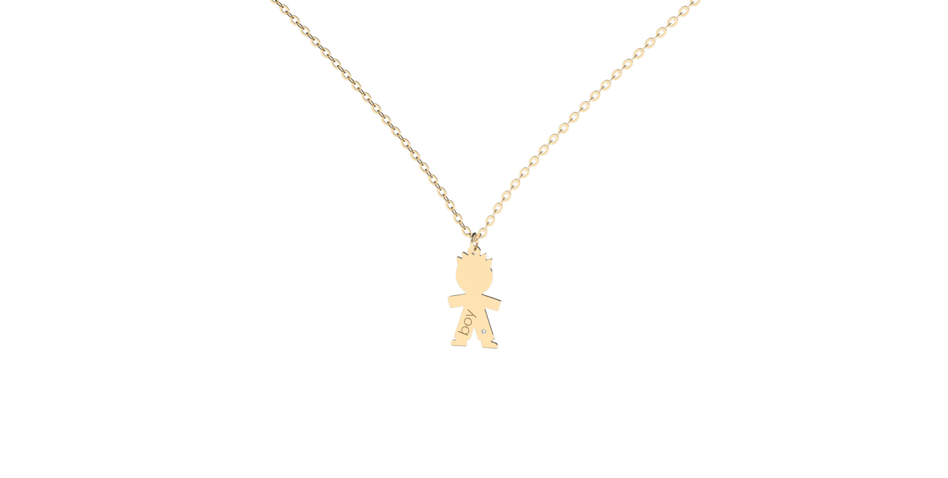 Náhrdelník s diamantom Boy