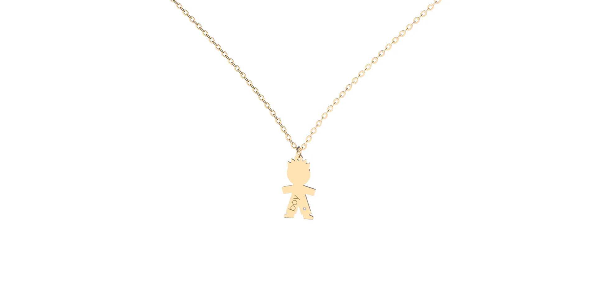 Náhrdelník s diamantom Boy