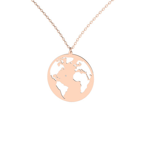 Náhrdelník s diamantom Earth