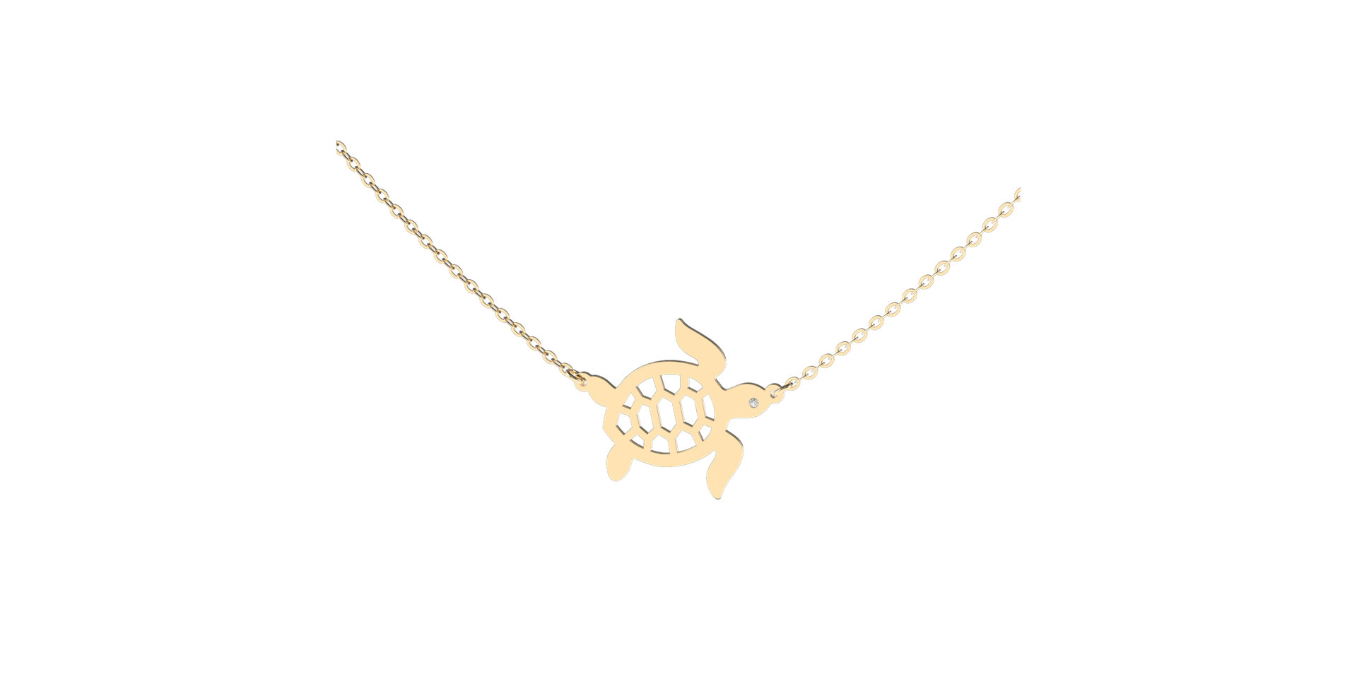 Náhrdelník s diamantom Turtle