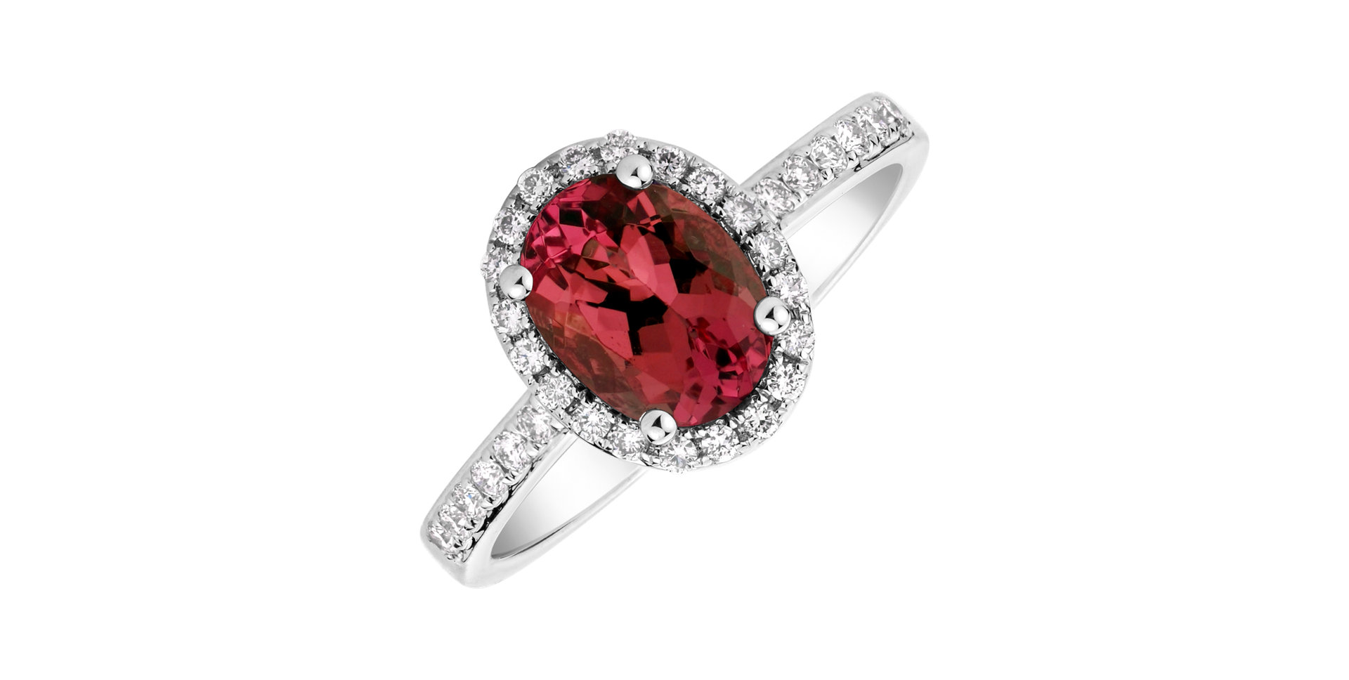 Prsteň s diamantmi a rubínom Princess