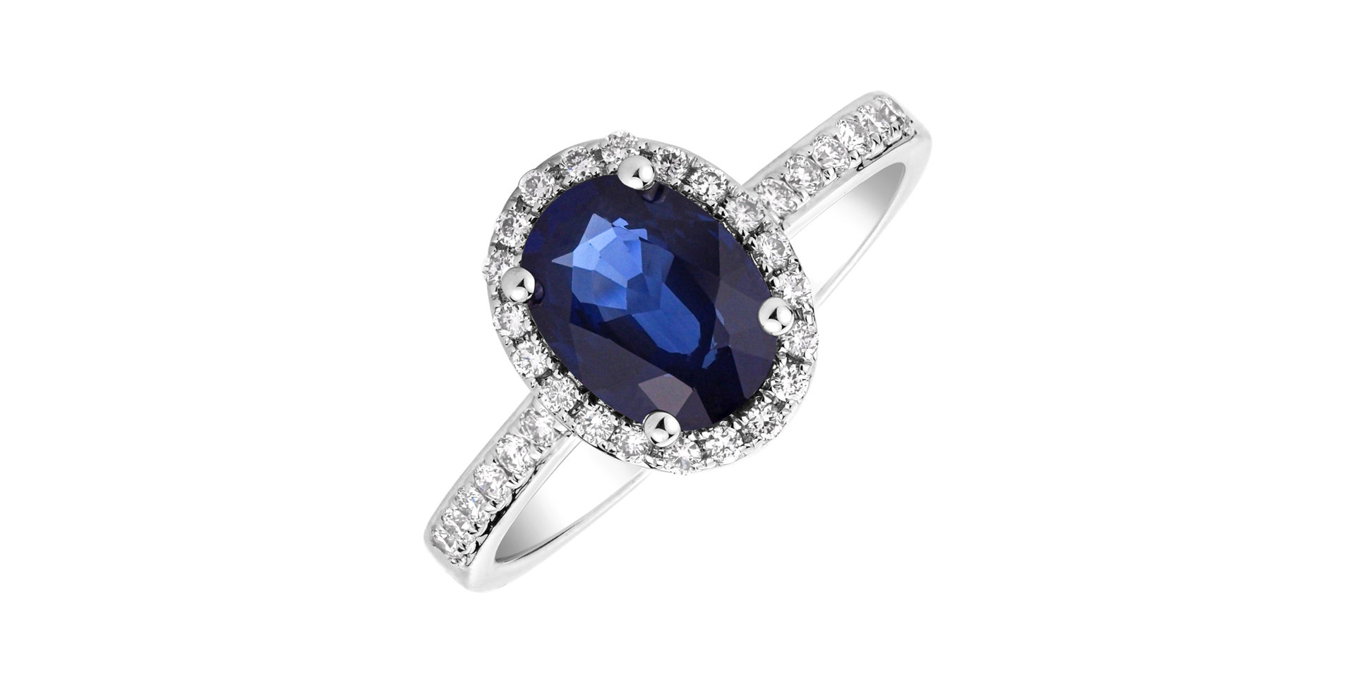 Prsteň s diamantmi a zafírom Princess