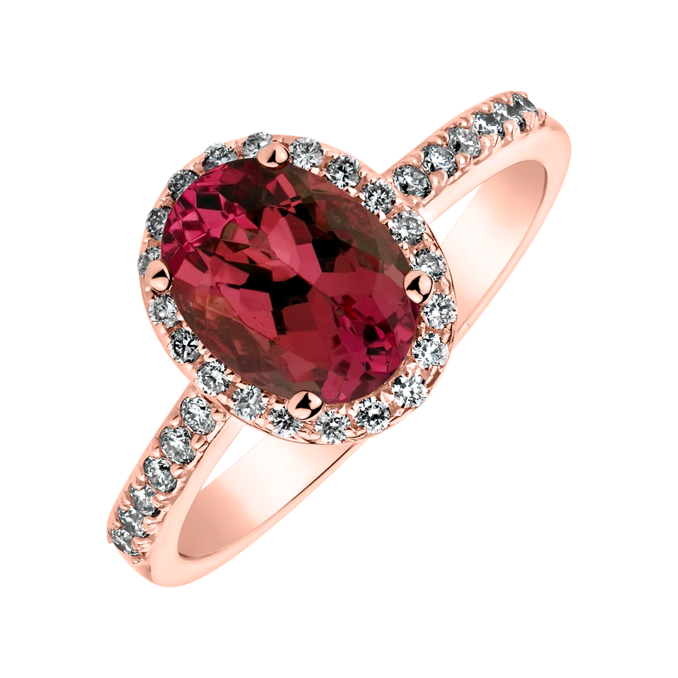 Prsteň s rubínom a diamantmi Princess