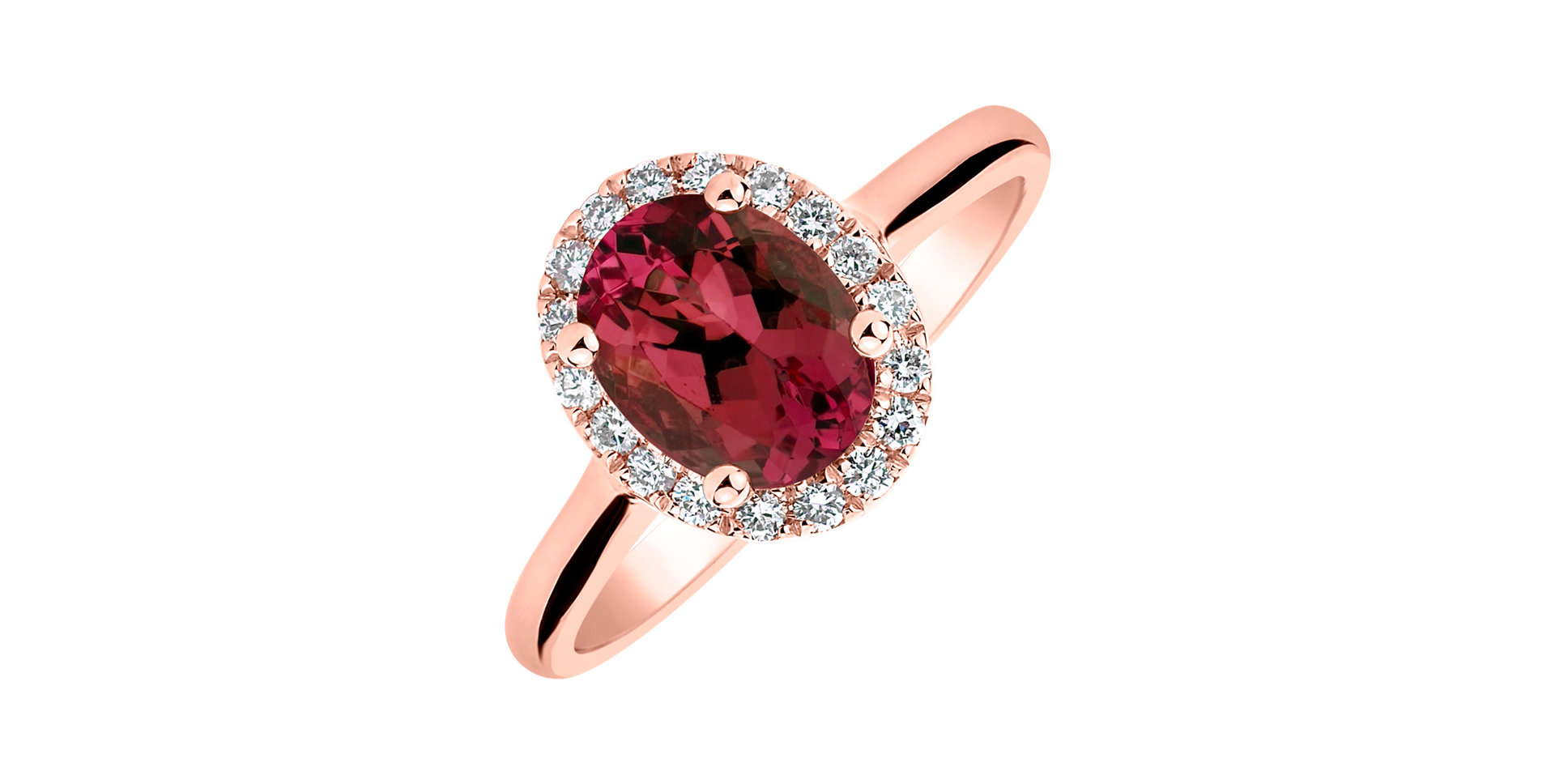 Prsteň s diamantmi a rubínom Princess