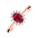 Prsteň s diamantmi a rubínom Princess2