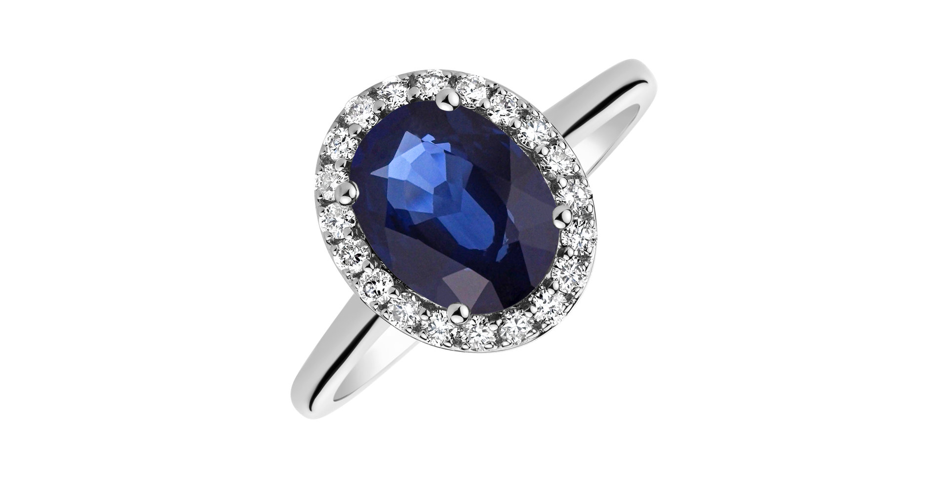 Prsteň s diamantmi a zafírom Princess
