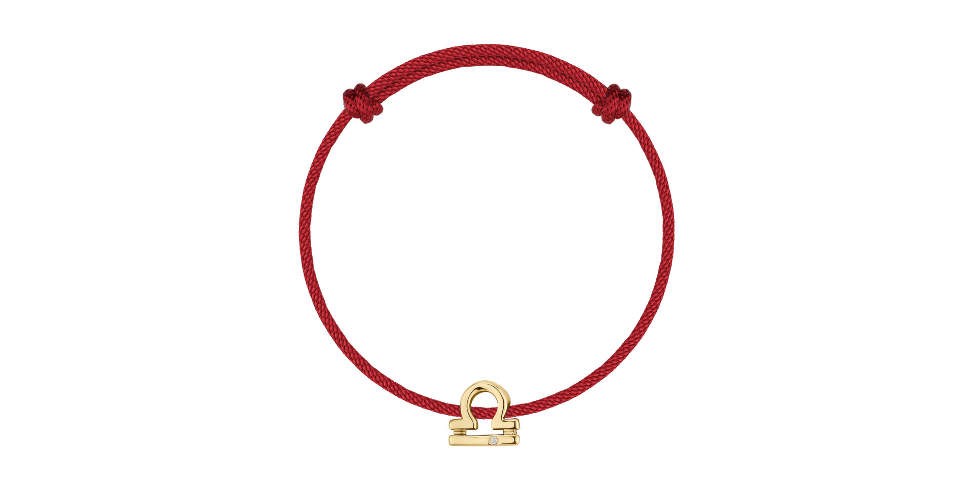 Diamantový náramok so šnúrkou Libra