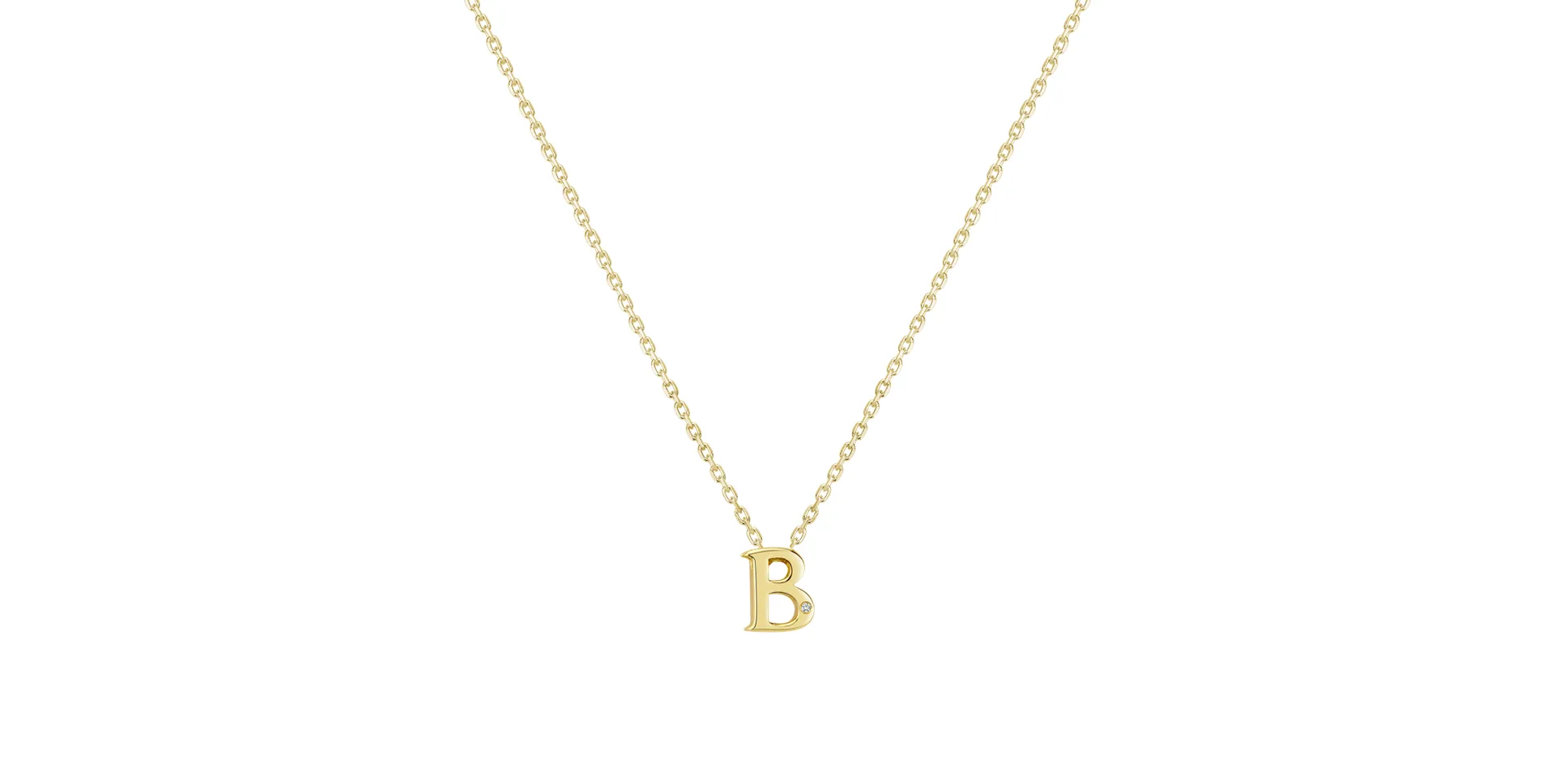 Náhrdelník s diamantom Flat Line B