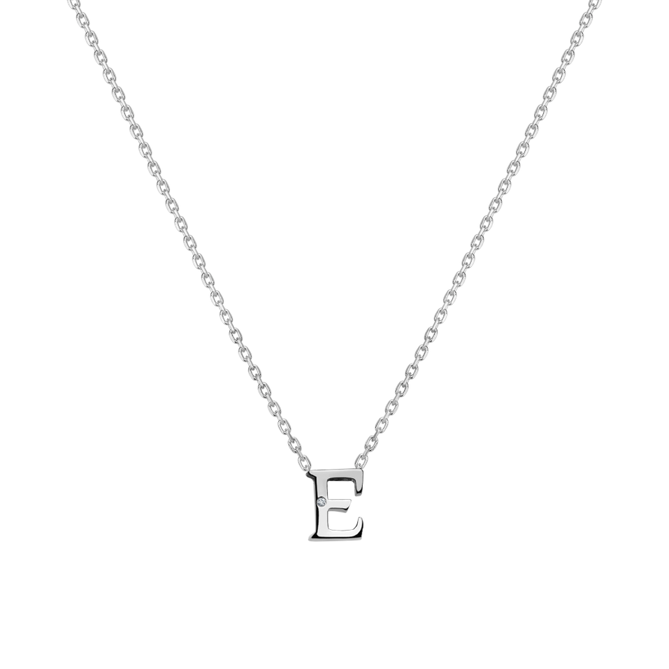 Náhrdelník s diamantom Flat Line E